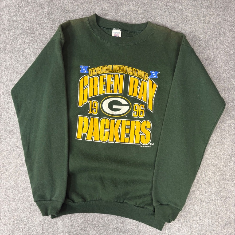Vintage 1996 Green Bay Packers Logo 7 Sweatshirt Kids XL 18-20 NFC Champions